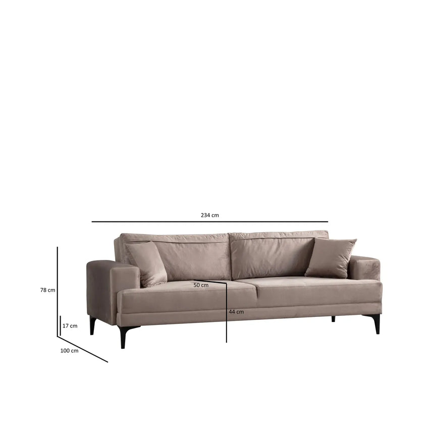 Astana 3-Sitzer Sofa, 234x100 cm - ZEN ZONE Furniture