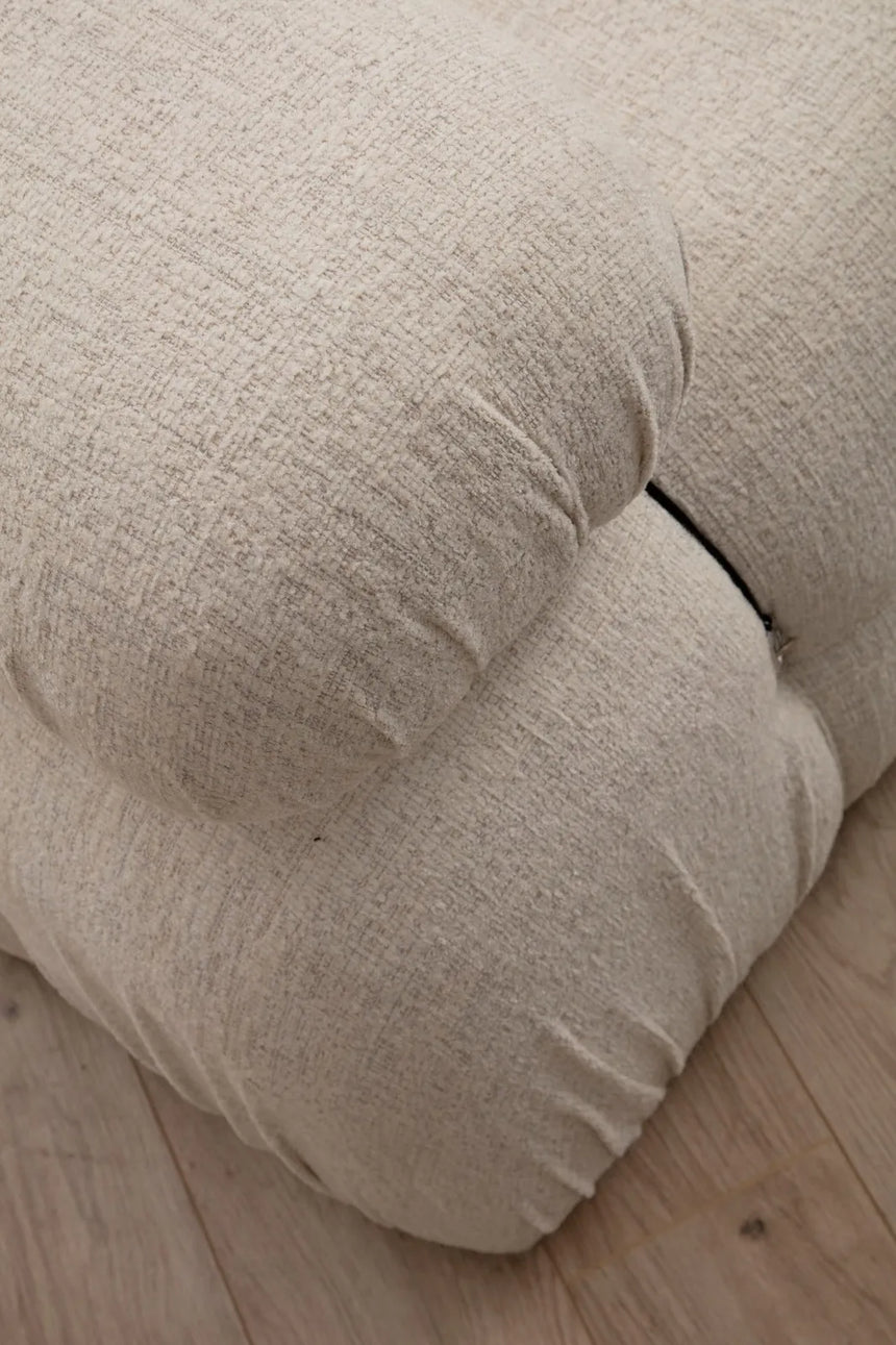 Bubble Ecksofa mit Pouf in Creme Bouclette, 288x190 cm von Atelier Del Sofa – Bild 6