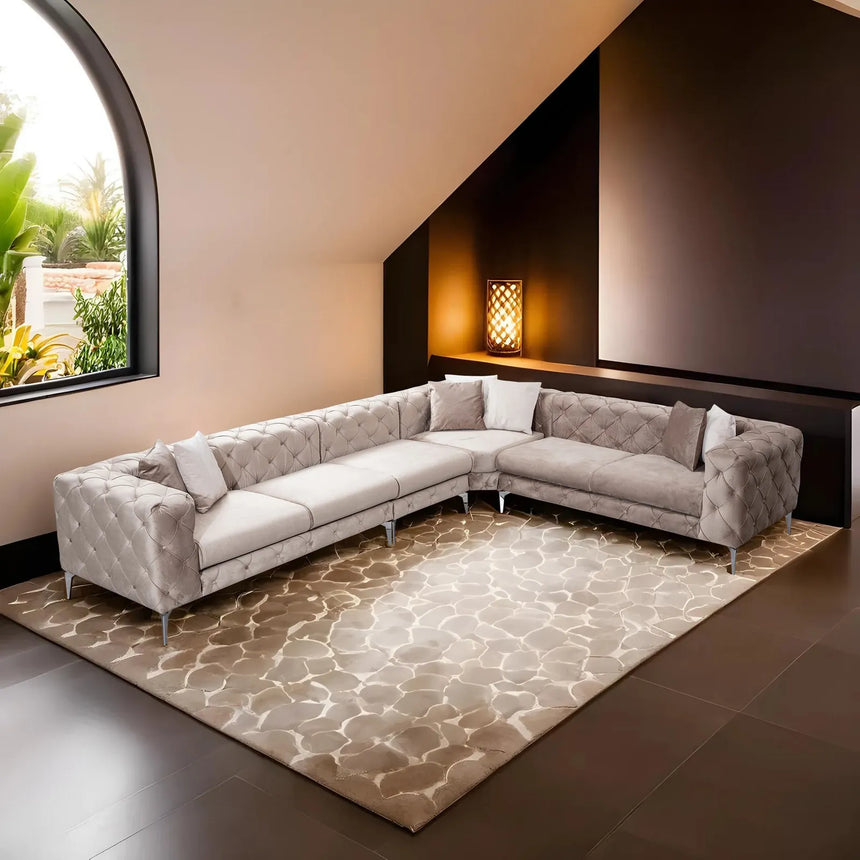 Como Ecksofa, Kurze Seite Rechts, in Beige, 350x270 cm von Atelier Del Sofa – Bild 4