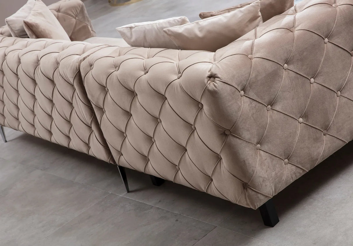 Como Ecksofa, Kurze Seite Rechts, in Beige, 350x270 cm von Atelier Del Sofa – Bild 7