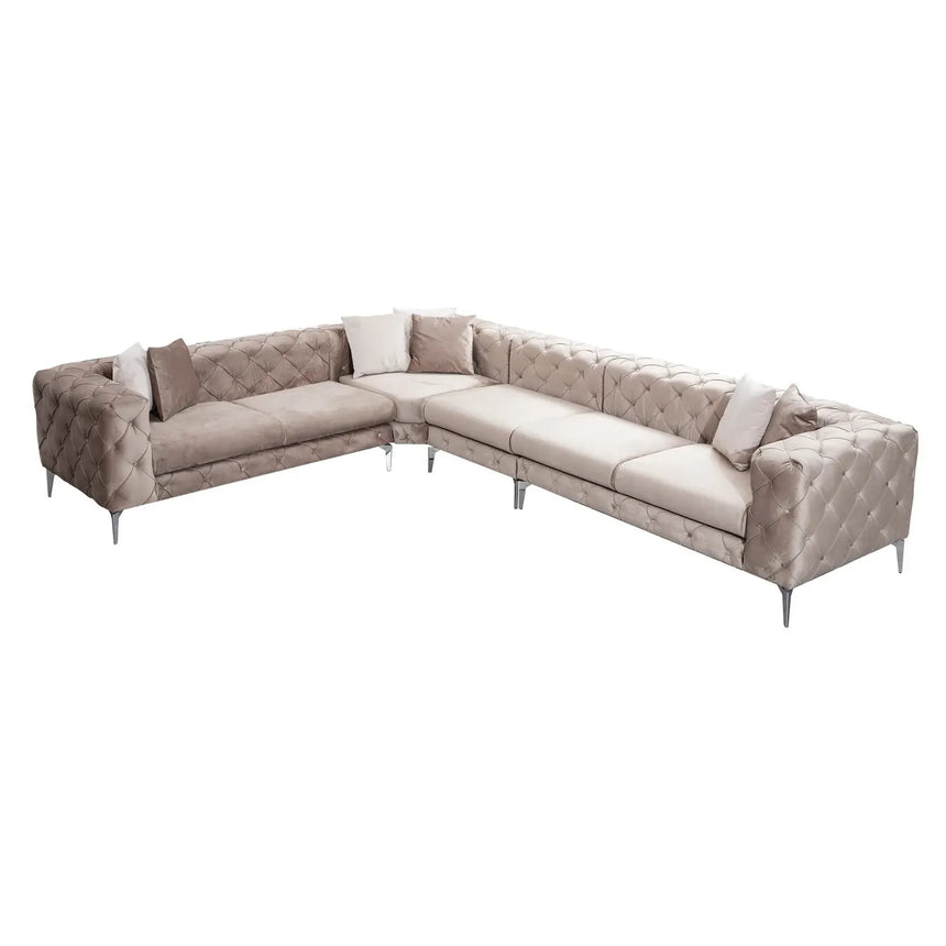 Como Ecksofa in Beige, 350x270 cm - ZEN ZONE Furniture