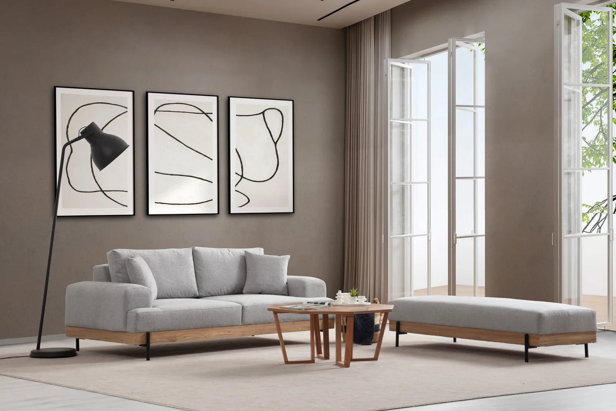 Eti 3-Sitzer Sofa in Grau, 220x98 cm von Atelier Del Sofa – Bild 3
