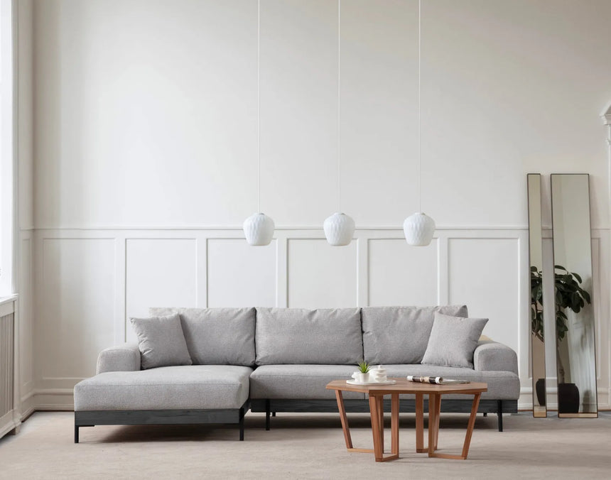 Eti Ecksofa, Linke Seite, in Grau und Schwarz, 280x170 cm von Atelier Del Sofa – Bild 1
