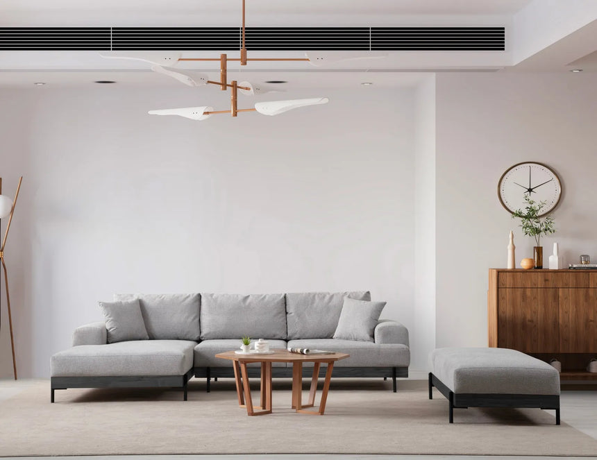 Eti Ecksofa, Linke Seite, in Grau und Schwarz, 280x170 cm von Atelier Del Sofa – Bild 3