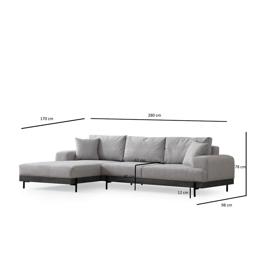 Eti Ecksofa, Linke Seite, 280x170 cm - ZEN ZONE Furniture