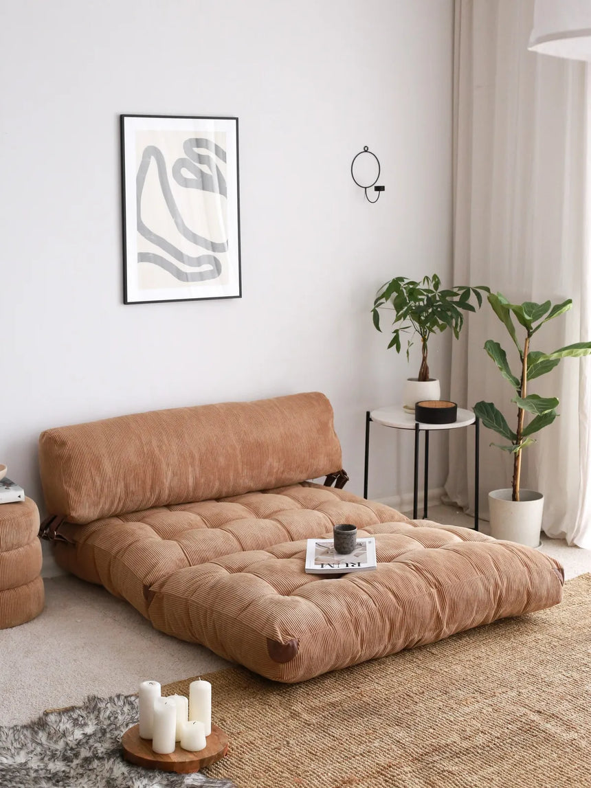 Fold 2-Sitzer Schlafsofa in Kamel, 120x79 cm von Atelier Del Sofa – Bild 1