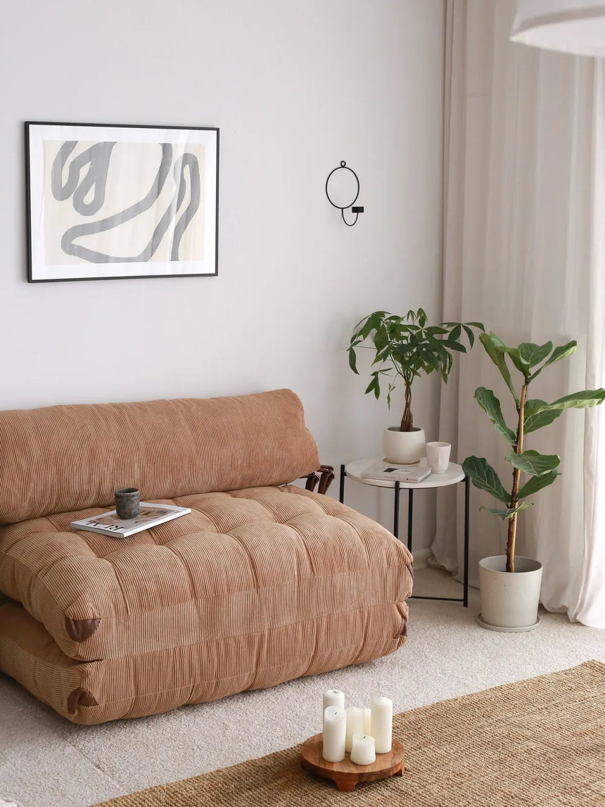 Fold 2-Sitzer Schlafsofa in Kamel, 120x79 cm von Atelier Del Sofa – Bild 3