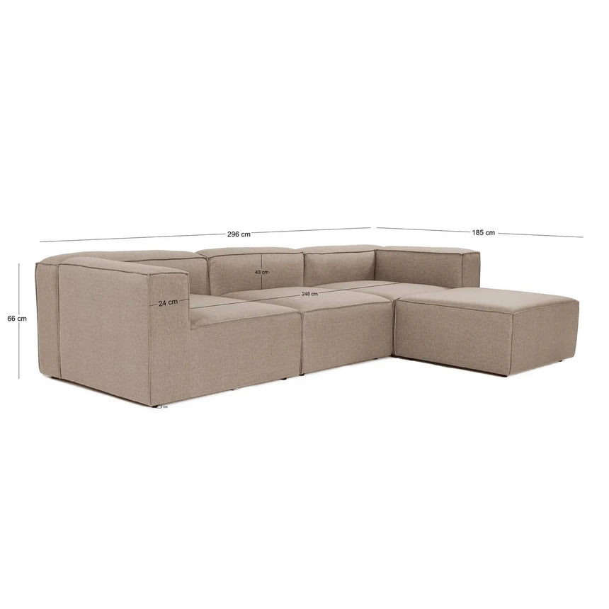 Fora Ecksofa, Rechte Seite, 297x190 cm - ZEN ZONE Furniture