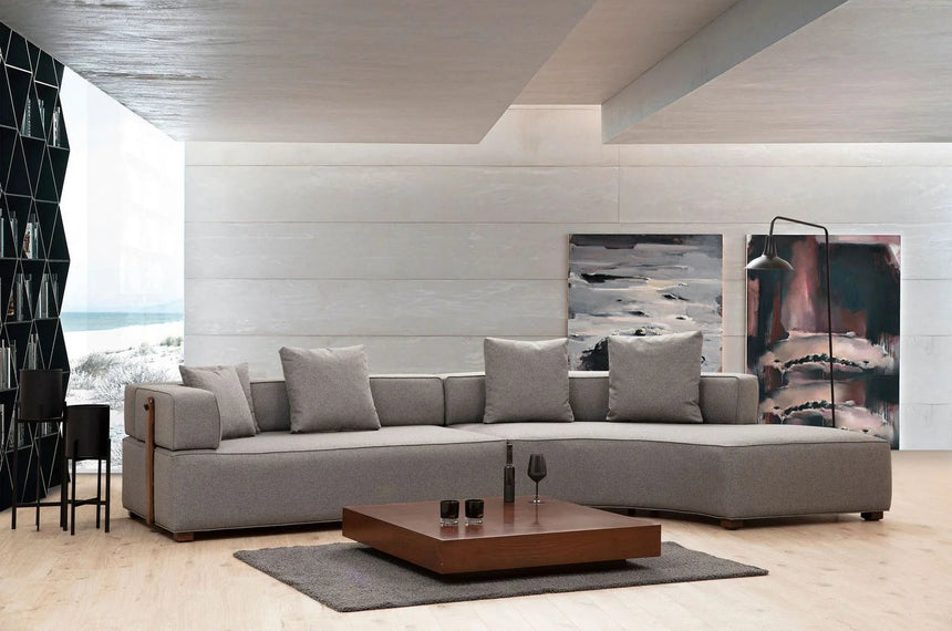 Gondol Ecksofa, Rechte Seite, in Grau, 180x105 cm von Atelier Del Sofa – Bild 1