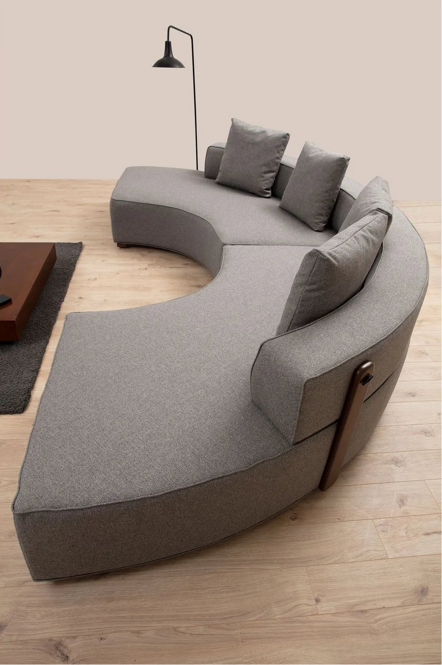 Gondol Panoramasofa in Grau, 360x105 cm von Atelier Del Sofa – Bild 2
