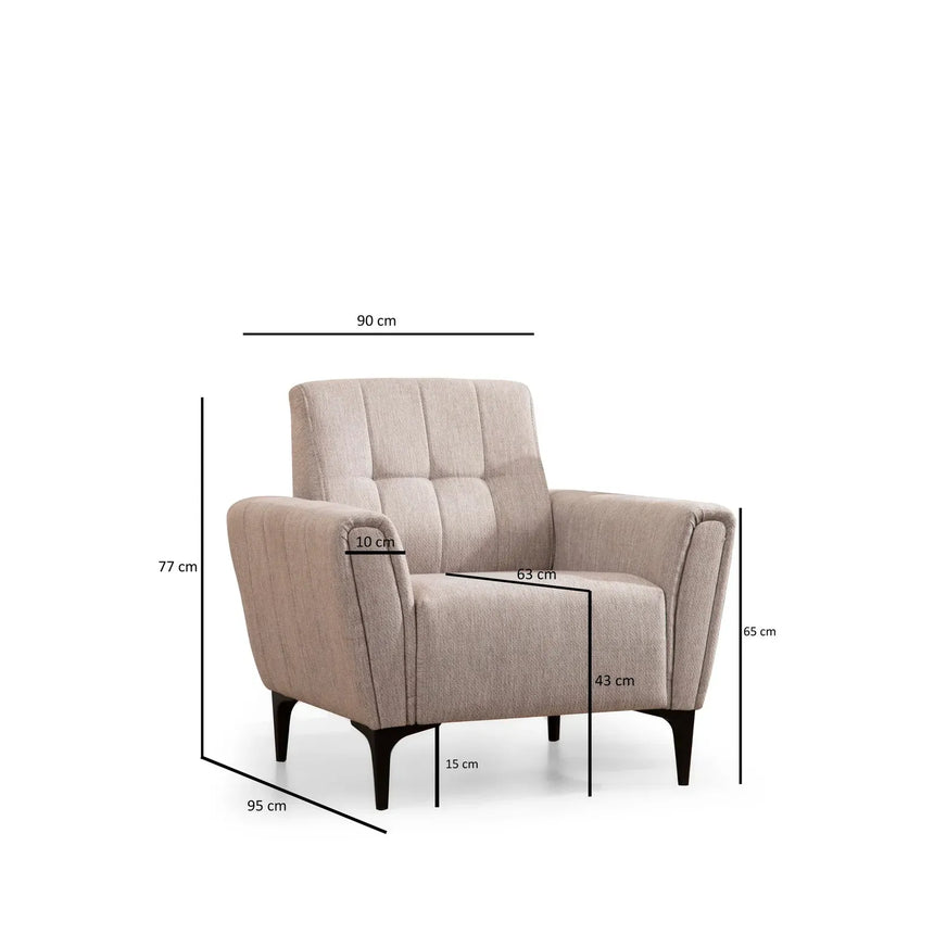 Hamlet 1-Sitzer Sofa, 95x90 cm - ZEN ZONE Furniture