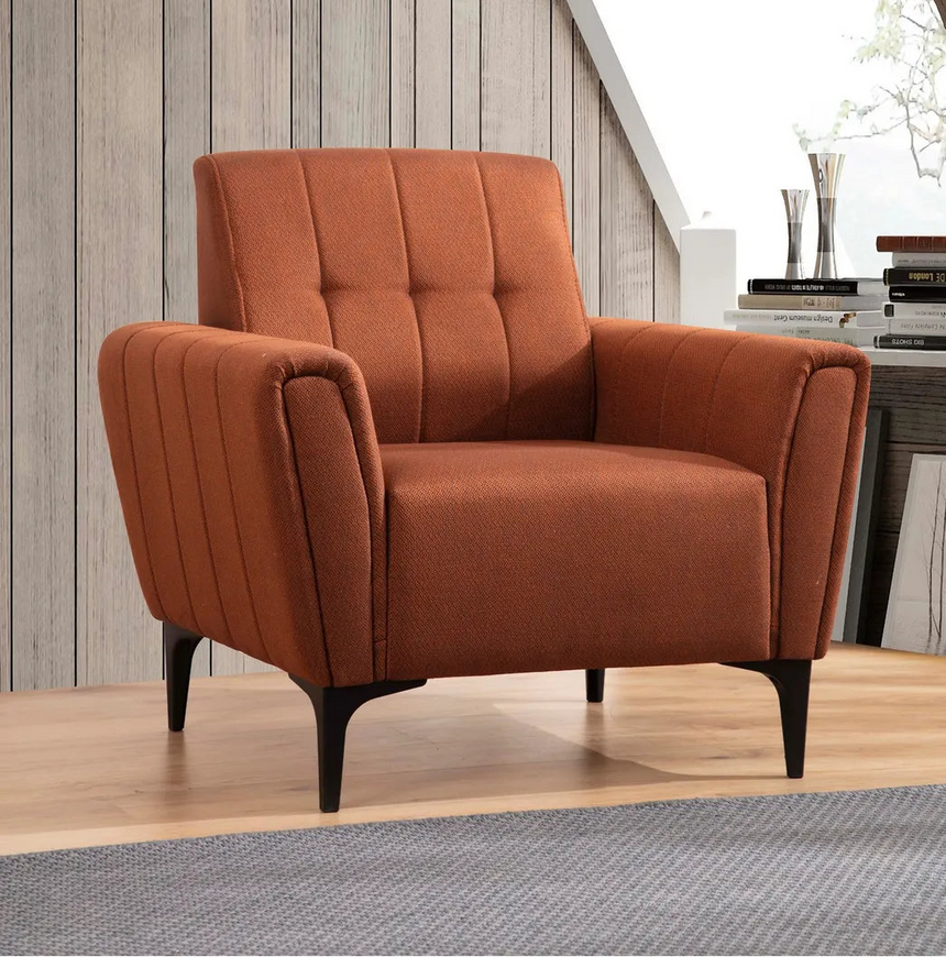 Hamlet 1-Sitzer Sofa in Ziegelrot, 95x90 cm von Atelier Del Sofa – Bild 1
