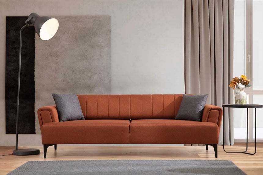 Hamlet 3-Sitzer Schlafsofa in Ziegelrot, 230x95 cm von Atelier Del Sofa – Bild 1
