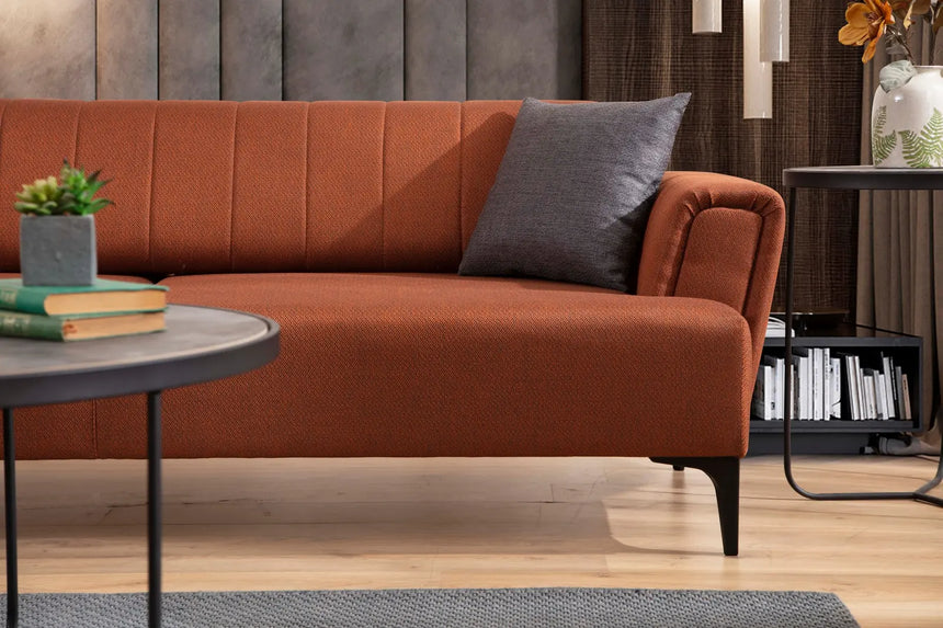 Hamlet 3-Sitzer Schlafsofa in Ziegelrot, 230x95 cm von Atelier Del Sofa – Bild 4