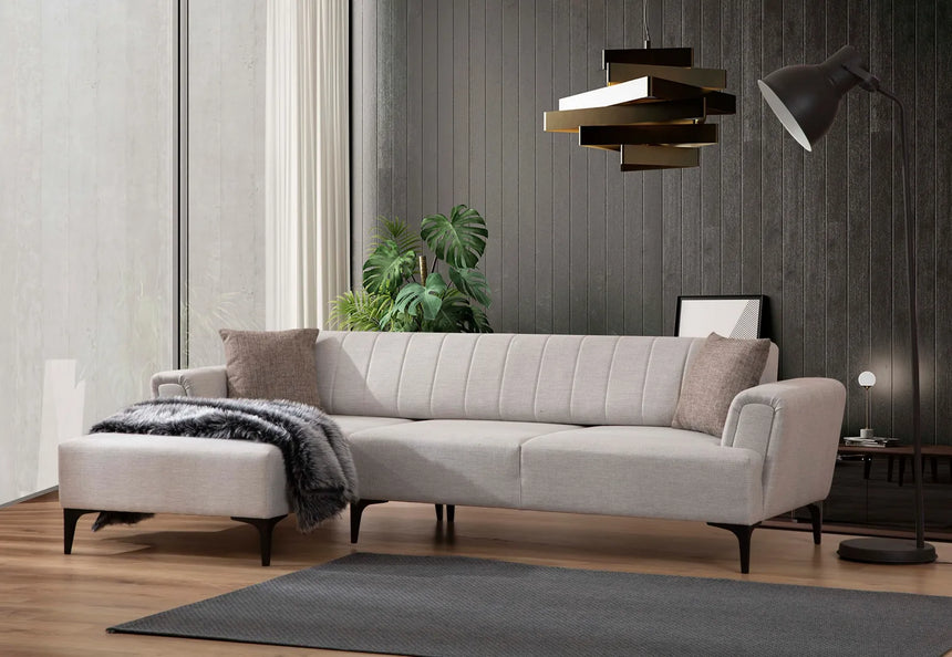 Hamlet Eckschlafsofa, Linke Seite, in Ecru, 270x140 cm von Atelier Del Sofa – Bild 1