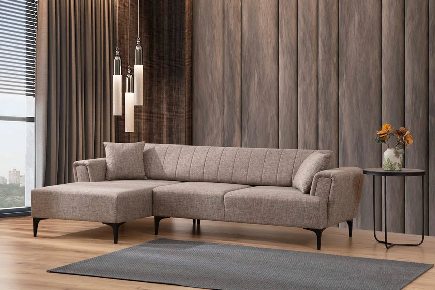 Hamlet Eckschlafsofa, Linke Seite, in Hellbraun, 270x140 cm von Atelier Del Sofa – Bild 1
