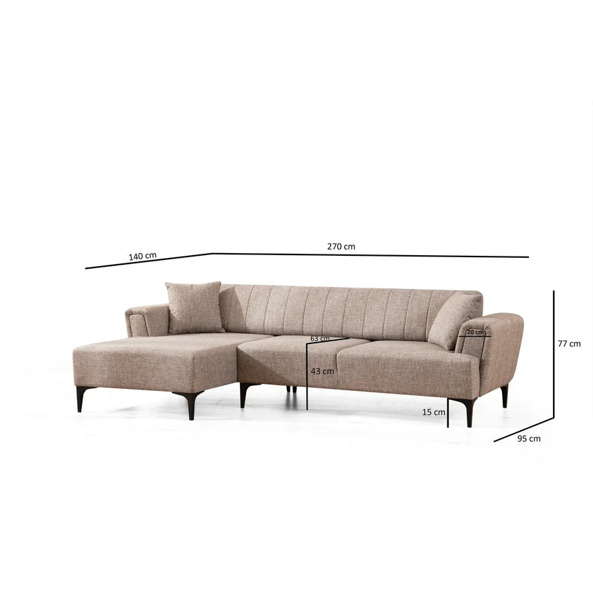 Hamlet Eckschlafsofa, Linke Seite, 270x140 cm - ZEN ZONE Furniture