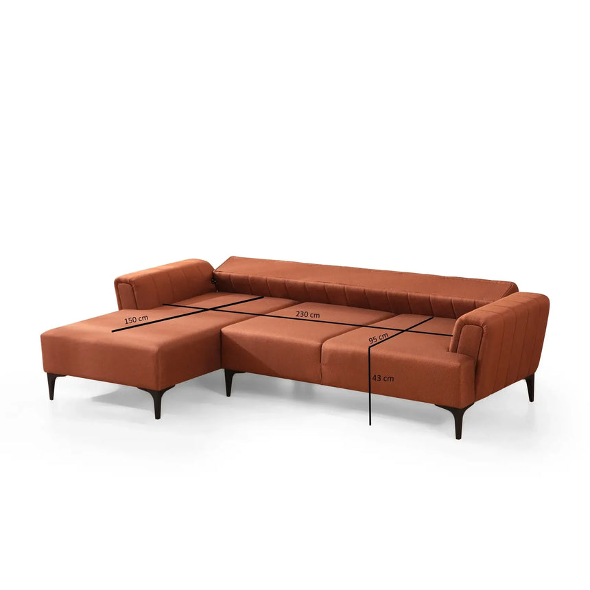 Hamlet Eckschlafsofa, Linke Seite, 270x140 cm - ZEN ZONE Furniture
