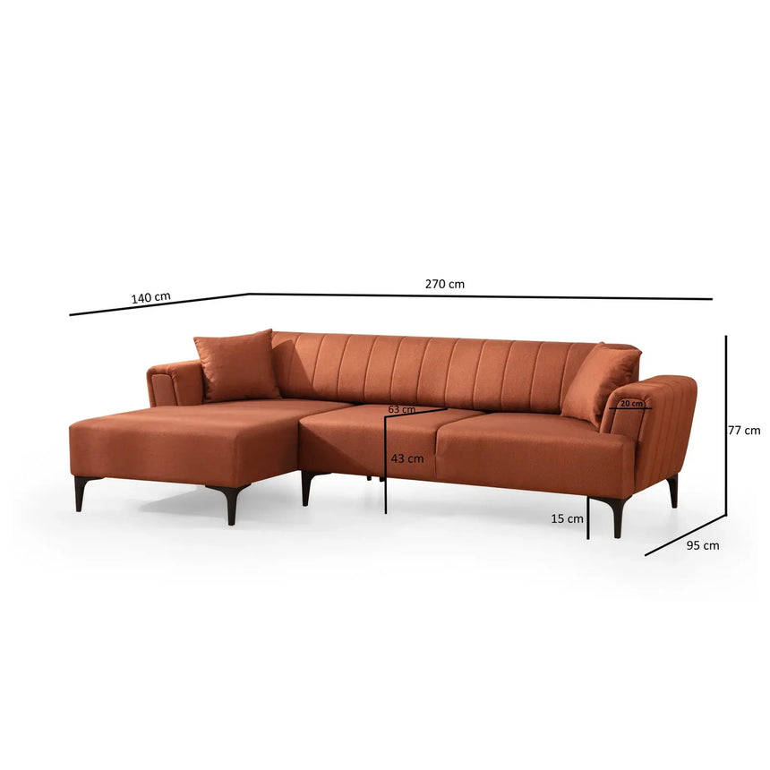 Hamlet Eckschlafsofa, Linke Seite, 270x140 cm - ZEN ZONE Furniture