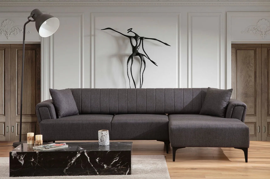 Hamlet Eckschlafsofa, Rechte Seite, in Dunkelgrau, 270x140 cm von Atelier Del Sofa – Bild 2