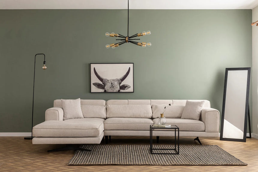 Jivago Ecksofa, Linke Seite, in Beige, 308x198 cm von Atelier Del Sofa – Bild 1