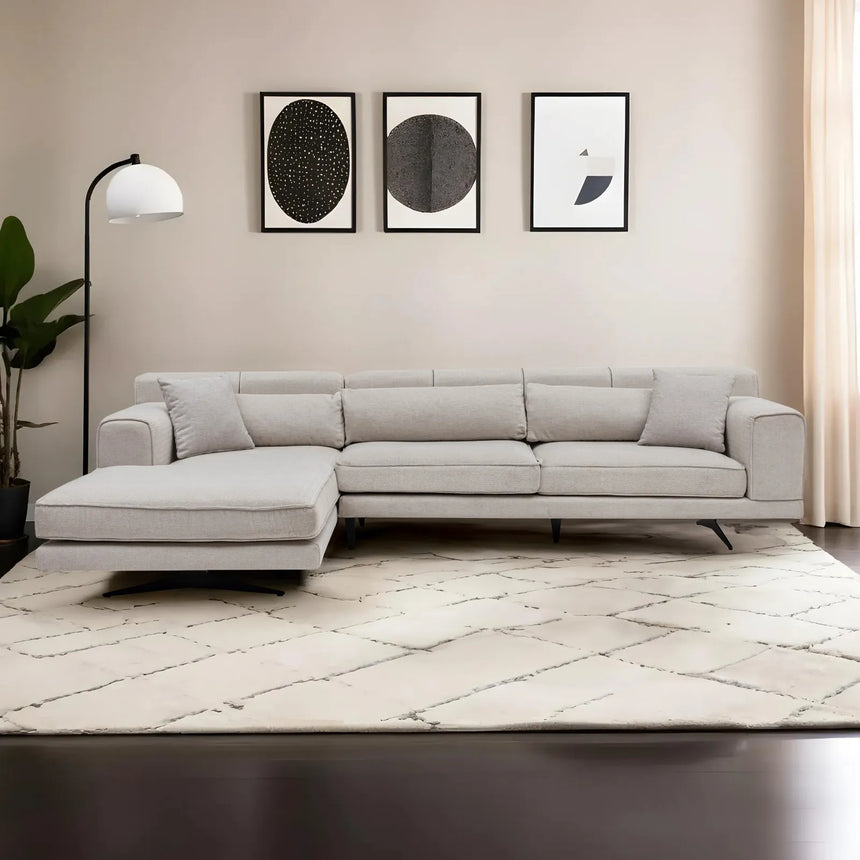 Jivago Ecksofa, Linke Seite, in Beige, 308x198 cm von Atelier Del Sofa – Bild 6