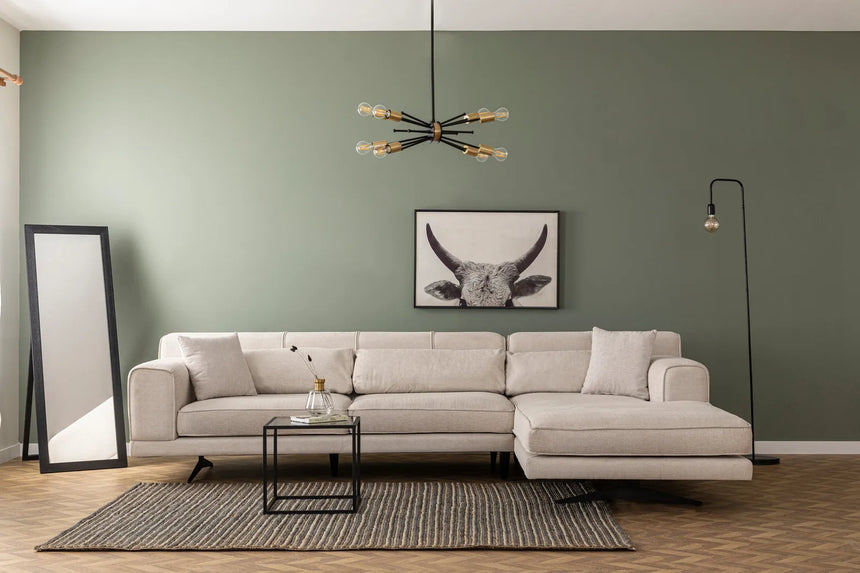 Jivago Ecksofa, Rechte Seite, in Beige, 308x198 cm von Atelier Del Sofa – Bild 1