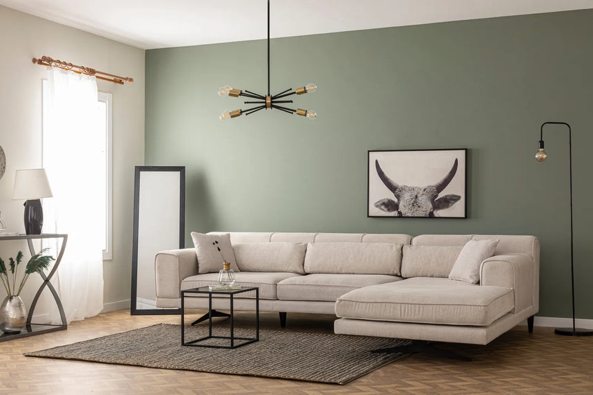 Jivago Ecksofa, Rechte Seite, in Beige, 308x198 cm von Atelier Del Sofa – Bild 3