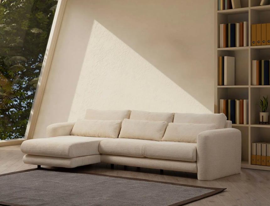 Lily Ecksofa, Linke Seite, in Beige, 290x165 cm von Atelier Del Sofa – Bild 2