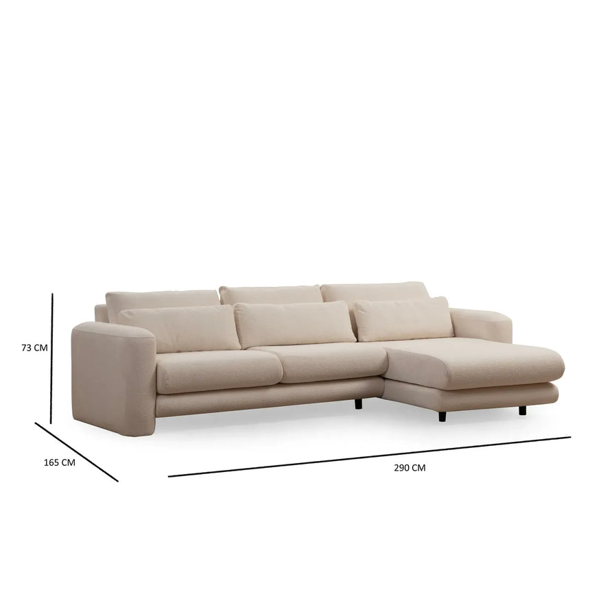 Lily Ecksofa, Rechte Seite, 290x165 cm - ZEN ZONE Furniture