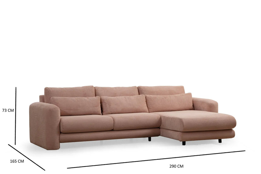 Lily Ecksofa, Rechte Seite, in Rosa, 290x165 cm von Atelier Del Sofa – Bild 7