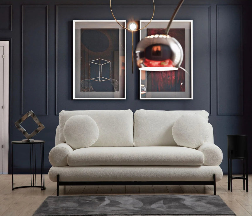 Livorno 2-Sitzer Sofa in Weiß, 188x85 cm von Atelier Del Sofa – Bild 3