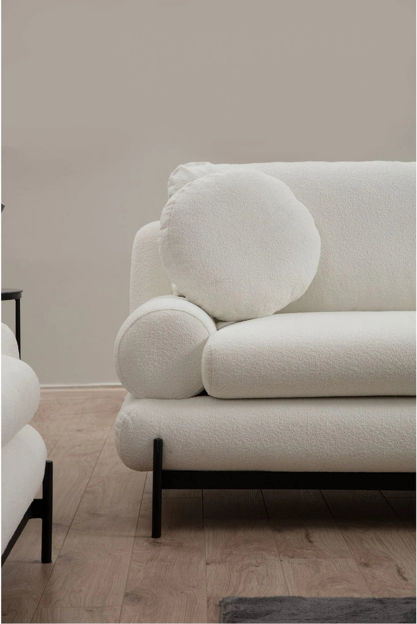 Livorno 2-Sitzer Sofa in Weiß, 188x85 cm von Atelier Del Sofa – Bild 4