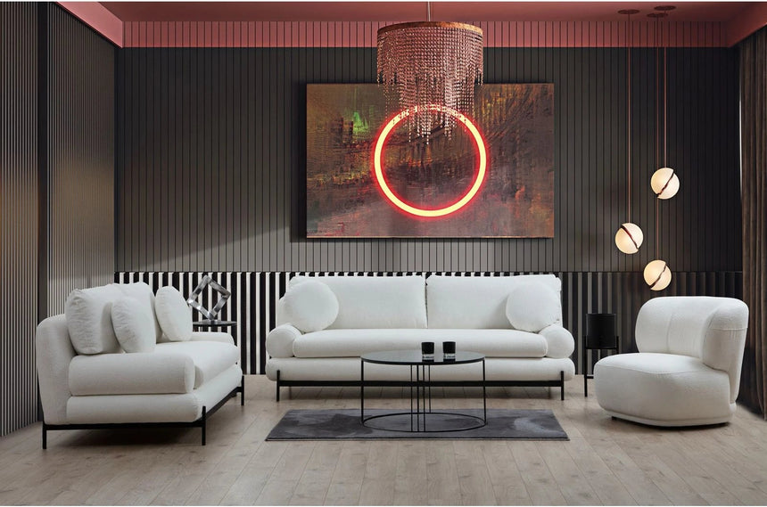 Livorno 3-Sitzer Sofa in Weiß, 230x85 cm von Atelier Del Sofa – Bild 1