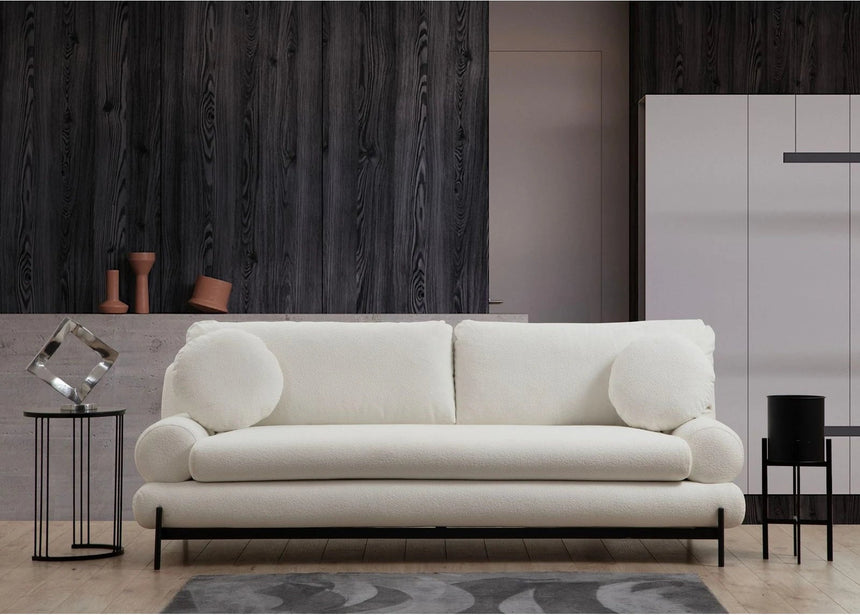 Livorno 3-Sitzer Sofa in Weiß, 230x85 cm von Atelier Del Sofa – Bild 6