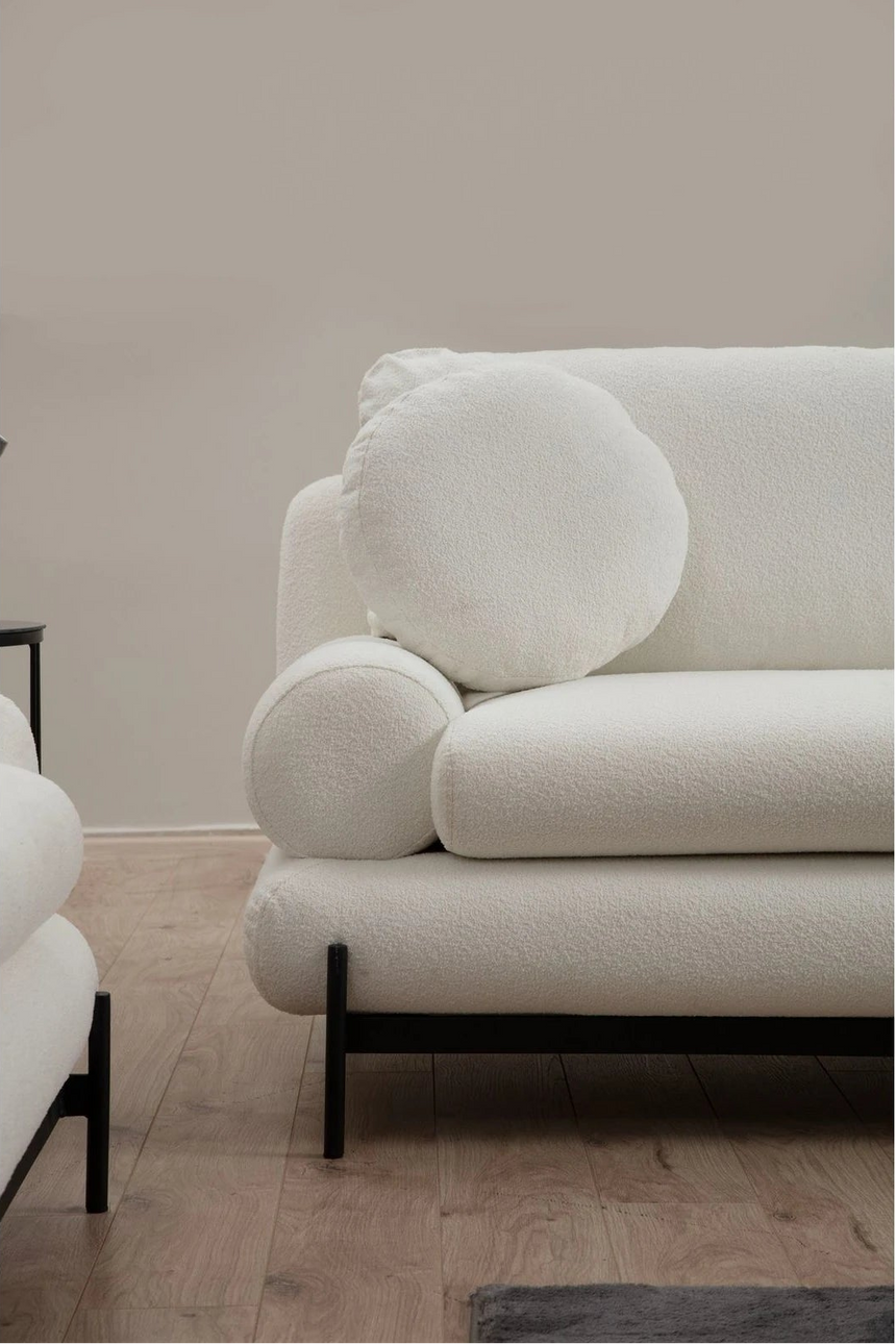 Livorno 3-Sitzer Sofa in Weiß, 230x85 cm von Atelier Del Sofa – Bild 7