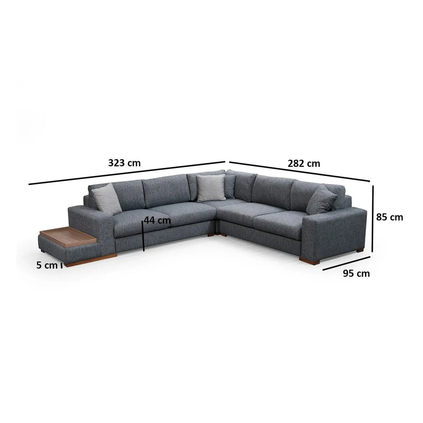 Loop Ecksofa in Anthrazit, 323x282 cm - ZEN ZONE Furniture