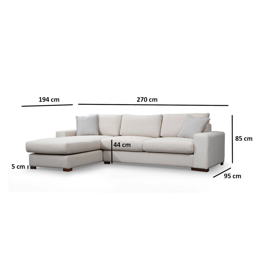 Loop Ecksofa, Linke Seite, in Weiß, 270x194 cm von Atelier Del Sofa – Bild 12