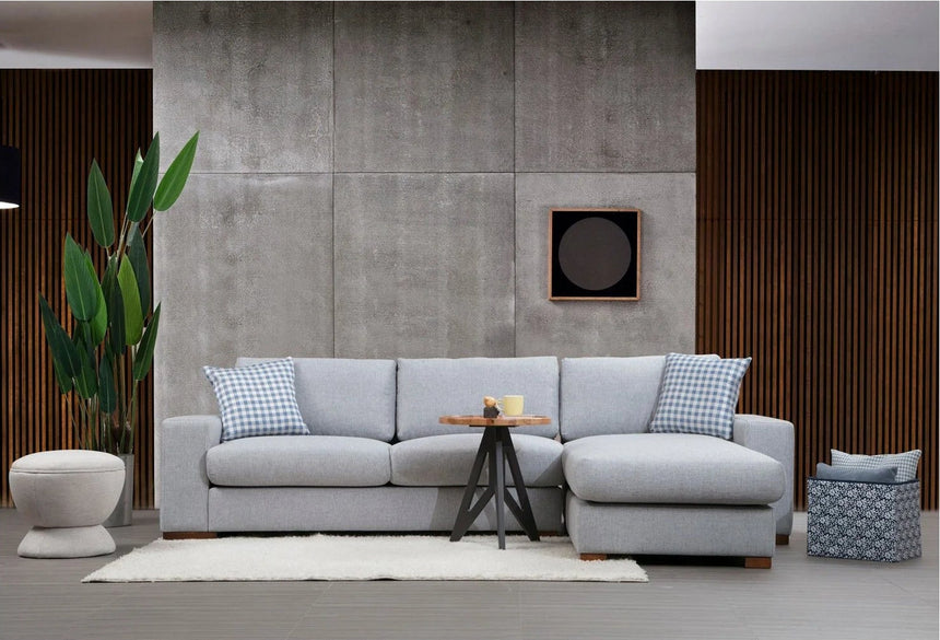 Loop Ecksofa, Rechte Seite, in Hellgrau, 290x194 cm von Atelier Del Sofa – Bild 2