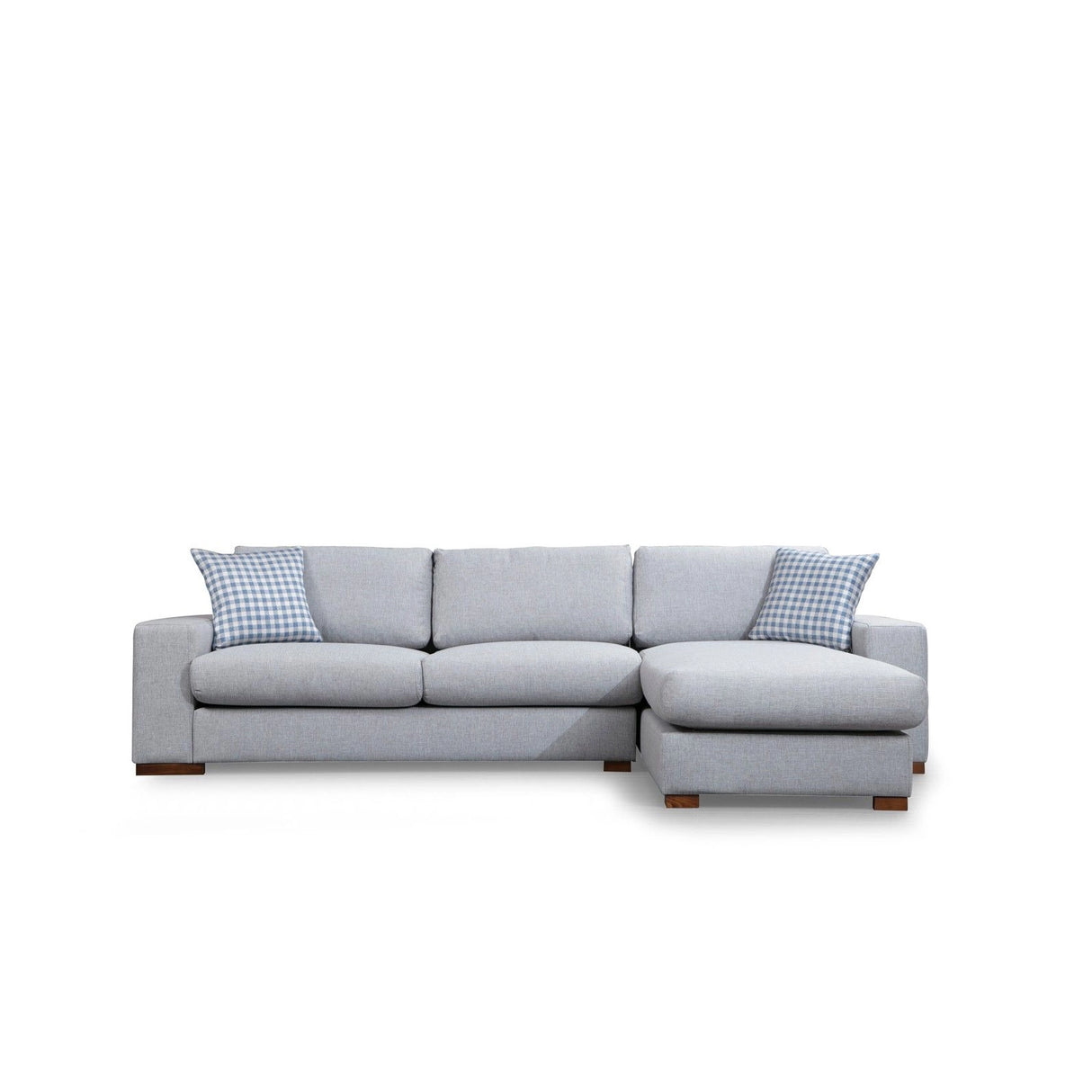 Loop Ecksofa, Rechte Seite, in Hellgrau, 290x194 cm von Atelier Del Sofa – Bild 4