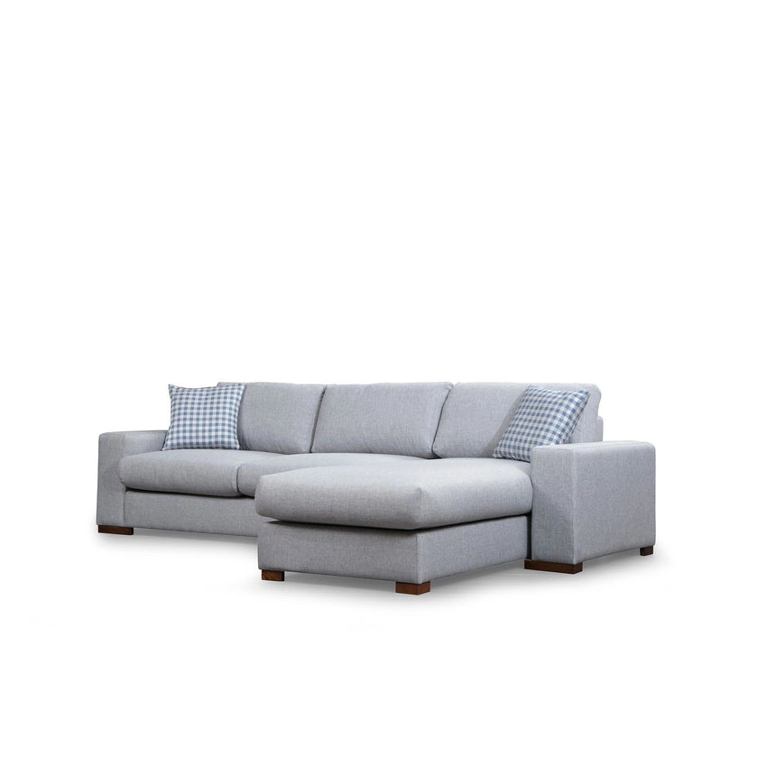 Loop Ecksofa, Rechte Seite, in Hellgrau, 290x194 cm von Atelier Del Sofa – Bild 5
