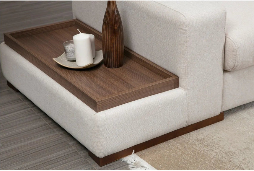 Loop Ecksofa, Rechte Seite, in Weiß, 312x194 cm von Atelier Del Sofa – Bild 3