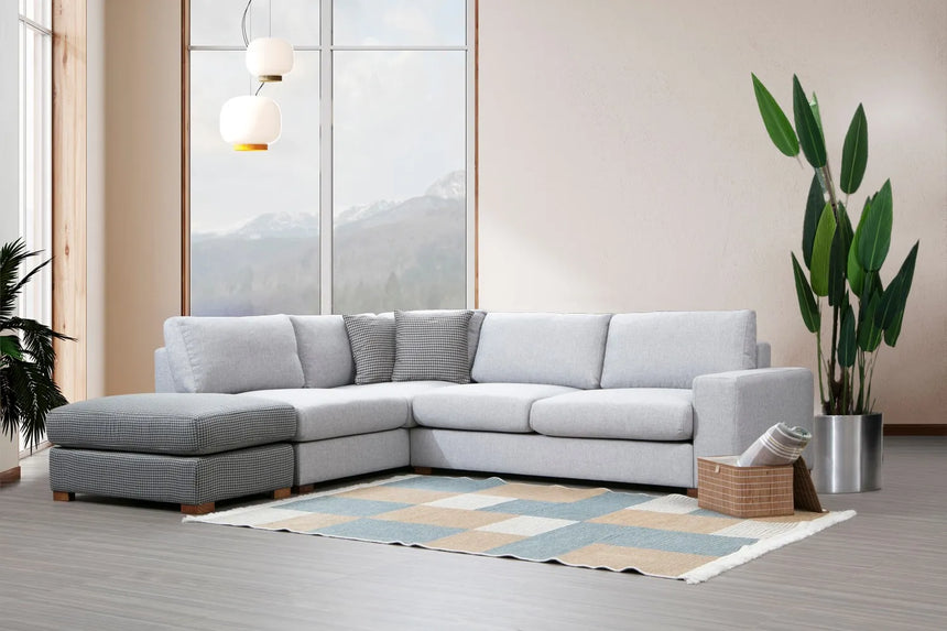 Loop Ecksofa in Grau und Hellgrau, 266x246 cm von Atelier Del Sofa – Bild 1