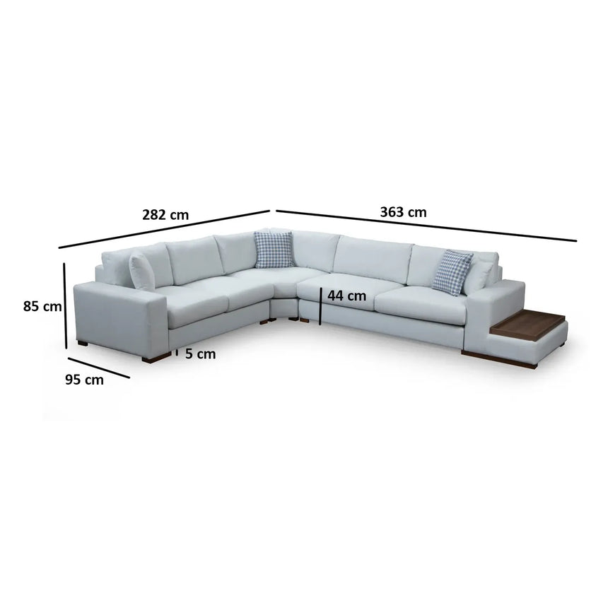 Loop Ecksofa in Weiß, 363x282 cm - ZEN ZONE Furniture