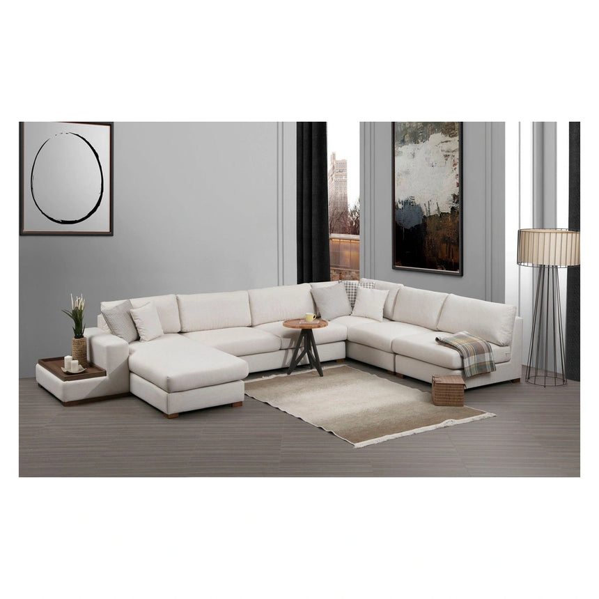 Loop Panoramasofa, Linke Seite, in Weiß, 428x272 cm von Atelier Del Sofa – Bild 1