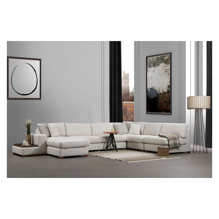 Loop Panoramasofa, Linke Seite, in Weiß, 428x272 cm von Atelier Del Sofa – Bild 2