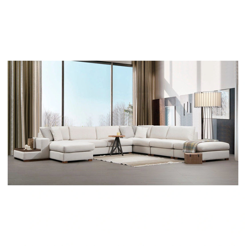 Loop Panoramasofa, Linke Seite, in Weiß, 428x374 cm von Atelier Del Sofa – Bild 2