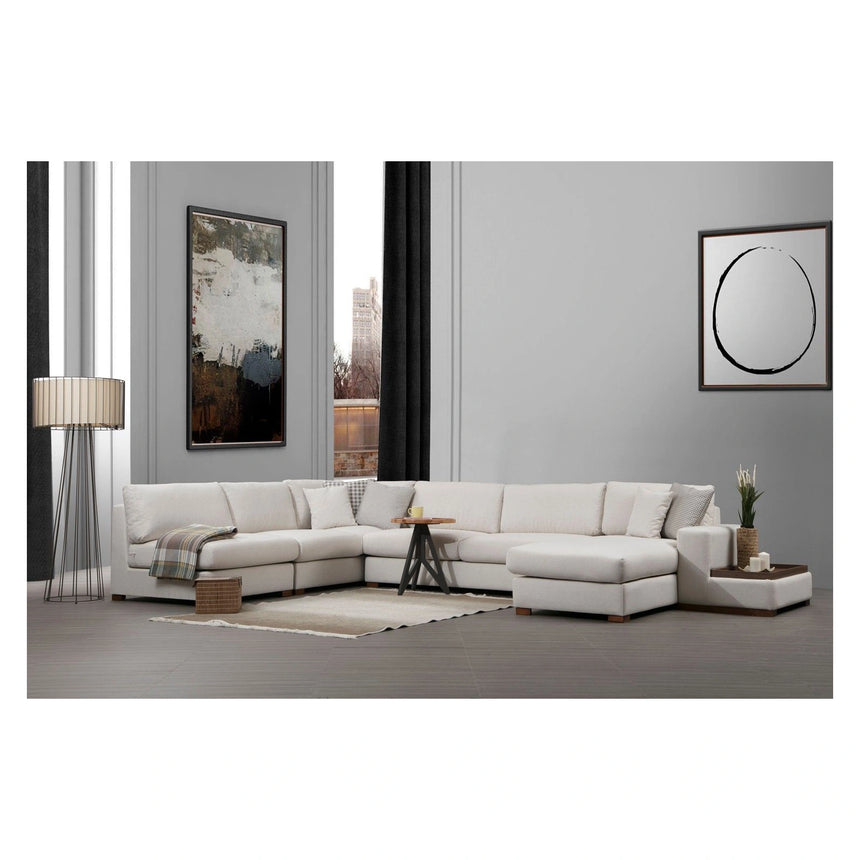 Loop Panoramasofa, Rechte Seite, in Weiß, 428x272 cm von Atelier Del Sofa – Bild 2
