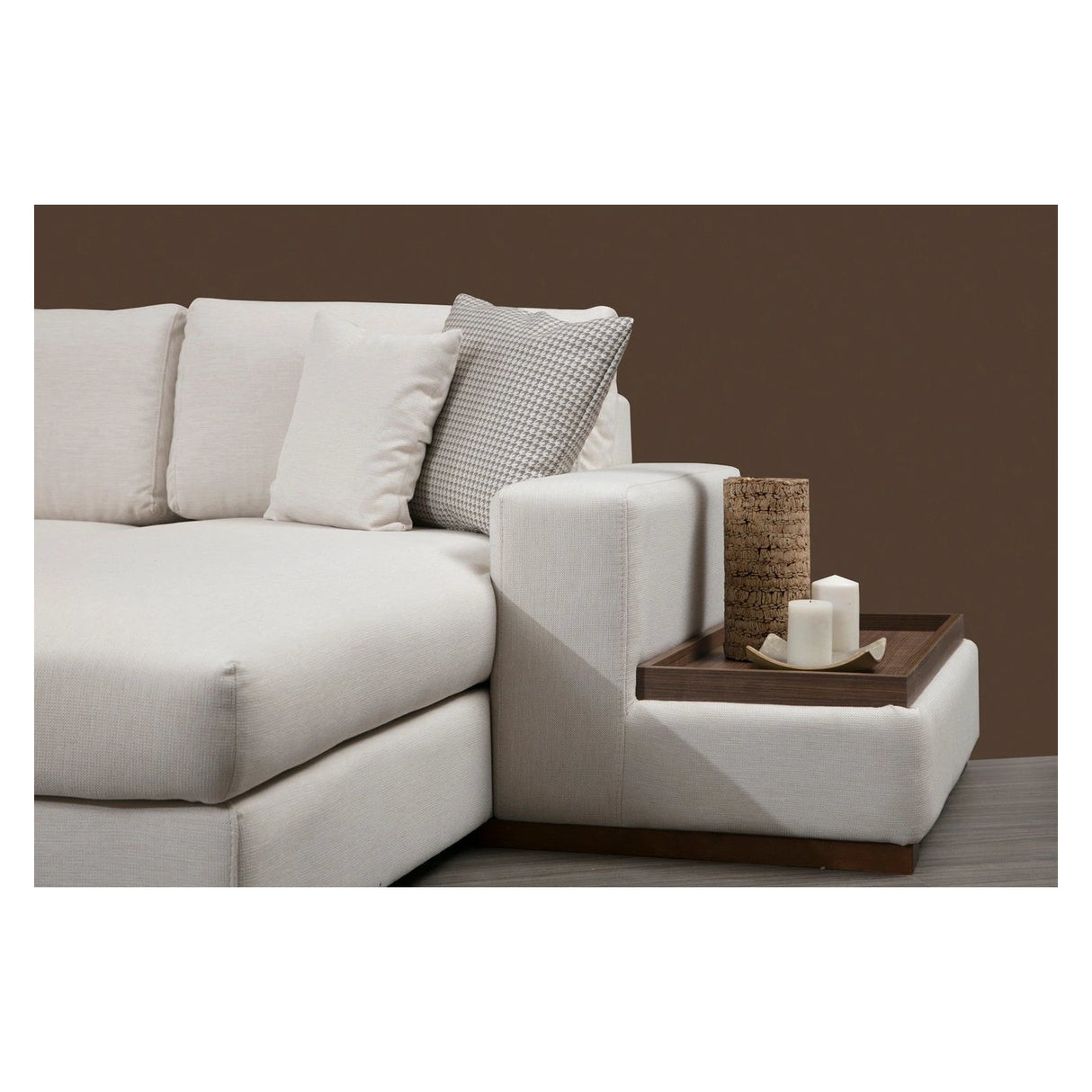 Loop Panoramasofa, Rechte Seite, in Weiß, 428x272 cm von Atelier Del Sofa – Bild 5