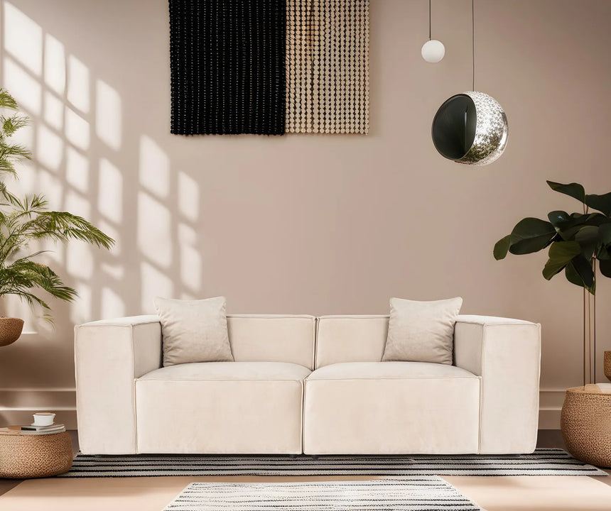 Lora 2-Sitzer Sofa in Creme, 220x108 cm von Atelier Del Sofa – Bild 1